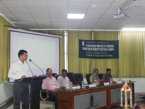 Dr. P. K. Kesavan, IFS delivering the inaugural speech
